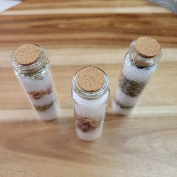 Bath Salt Soak Gift Set Of 3 Lavender Eucalyptus Rose Epsom Salt Himalay… - Picture 7 of 11